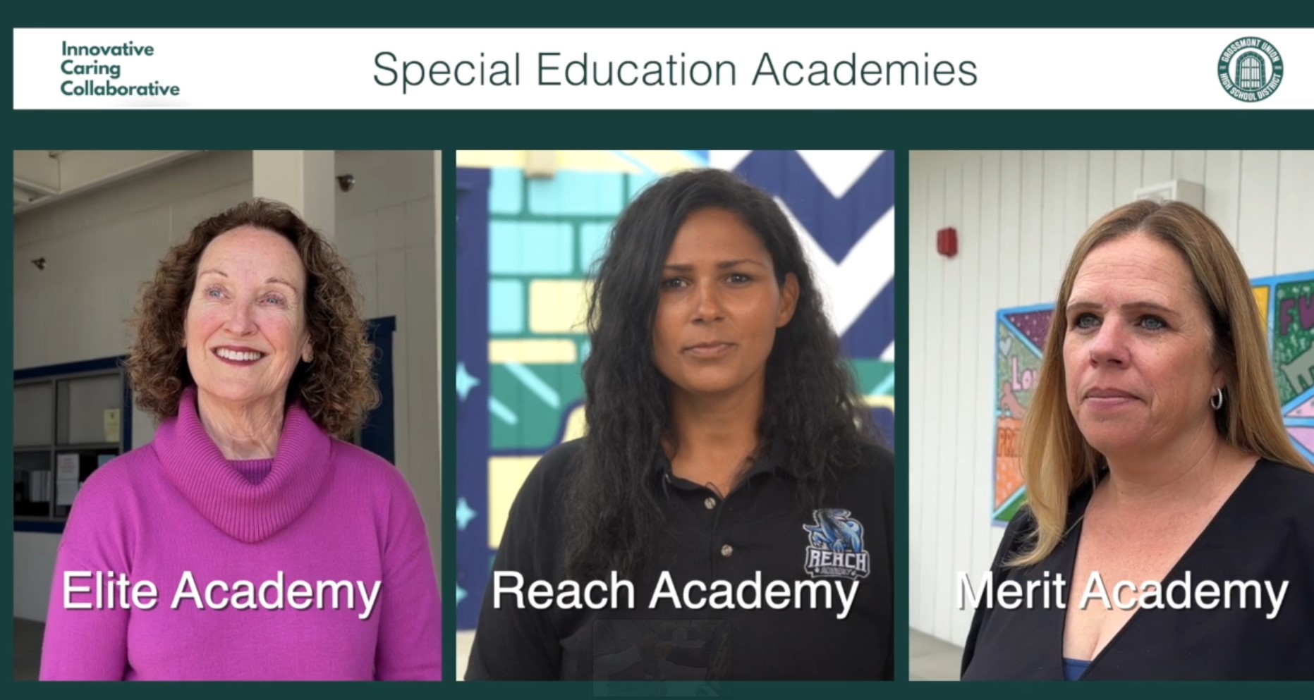 2023 SPED academies thumbnail Elite, Reach and Merit Academy Administration in Grossmont Union High School District